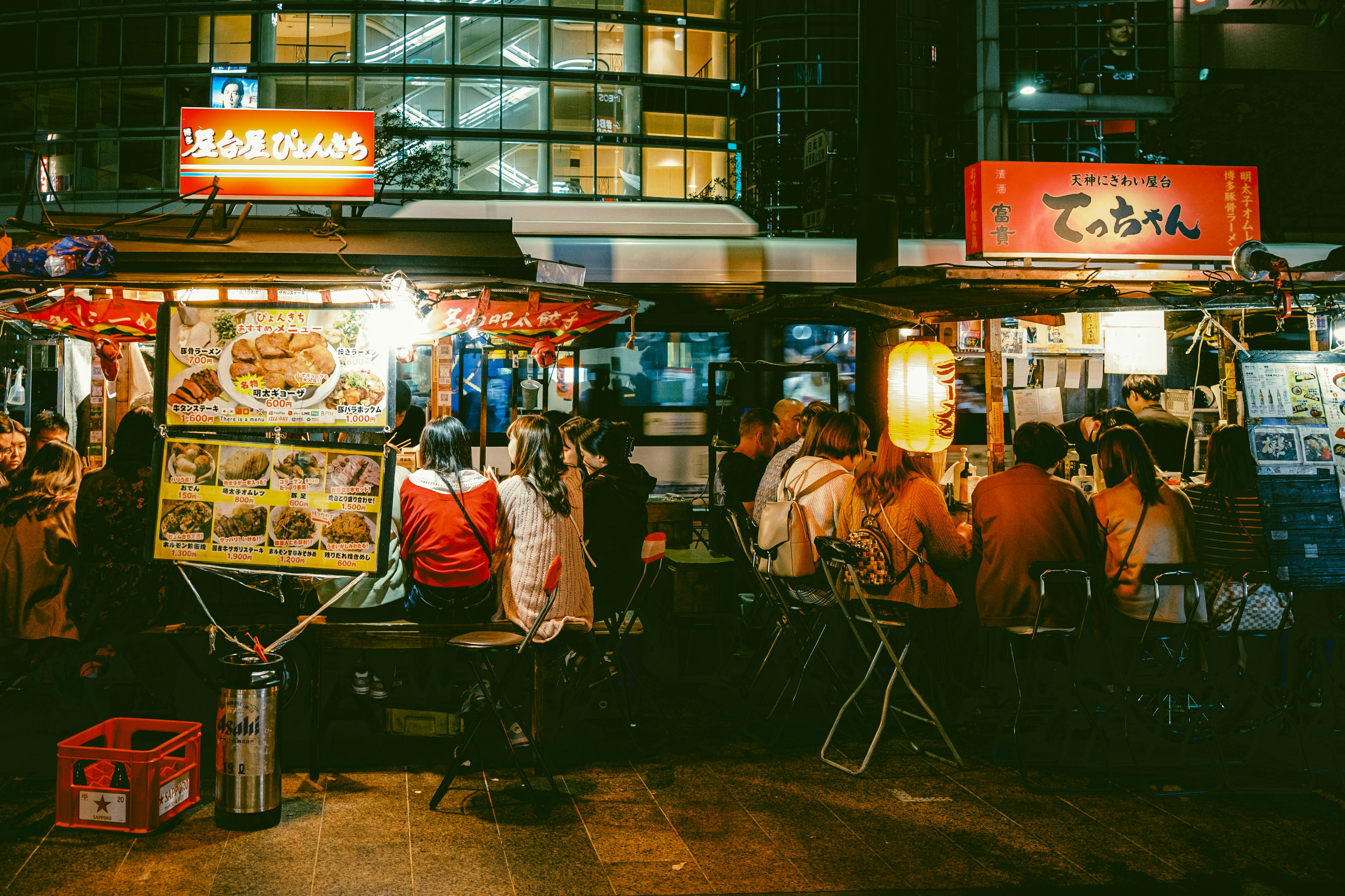 Local restaurants in the back streets of Osaka.